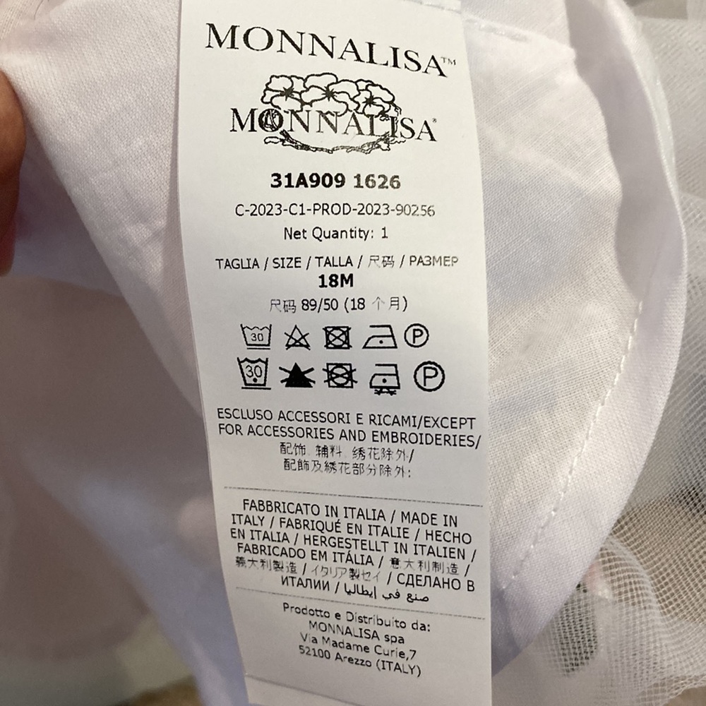 New with Tag Monalisa white floral princess dress (12-18 month) - Picture 3 of 4